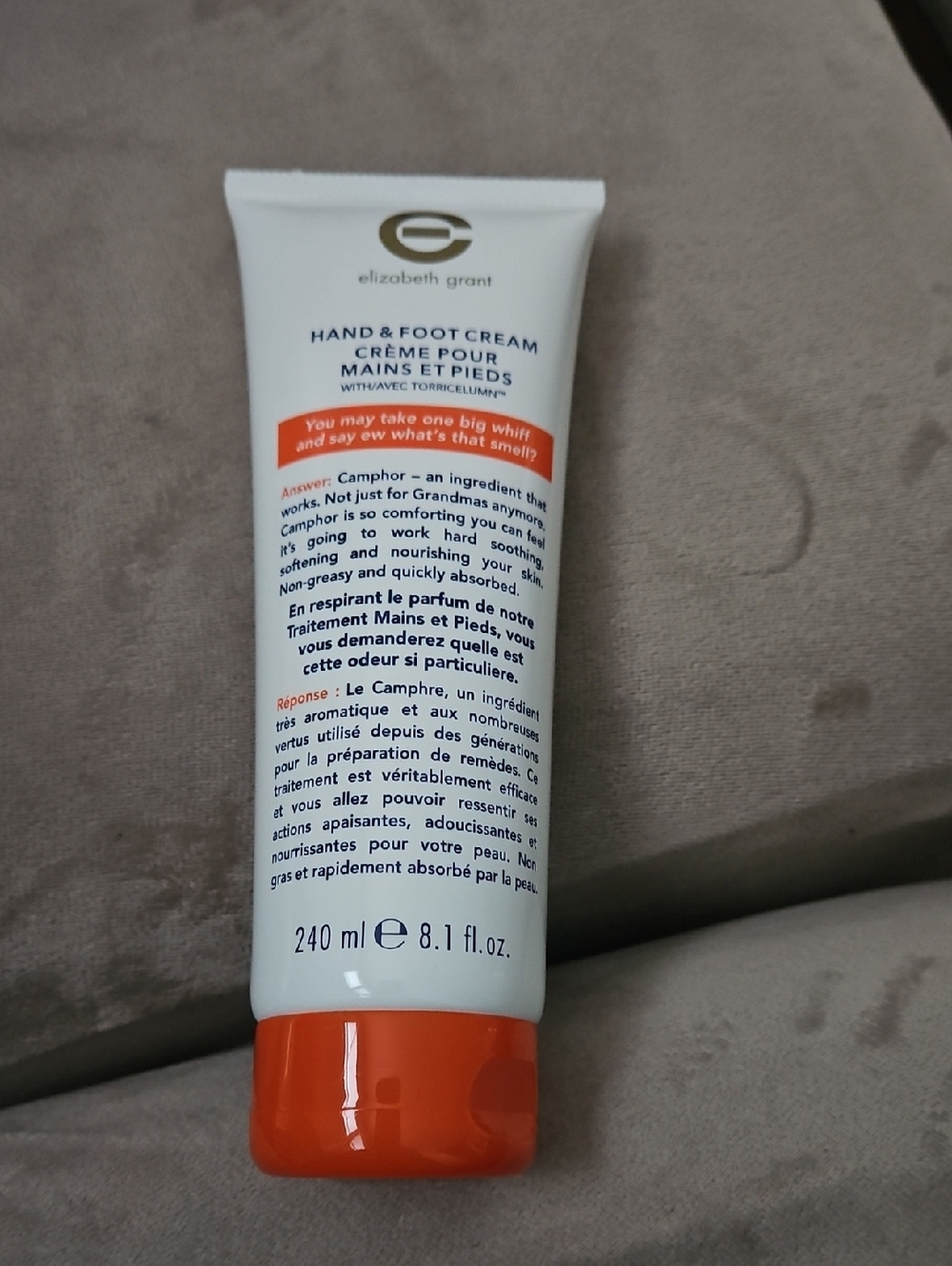 Elizabeth Grant Hand & Foot Cream with Camphor huge size!